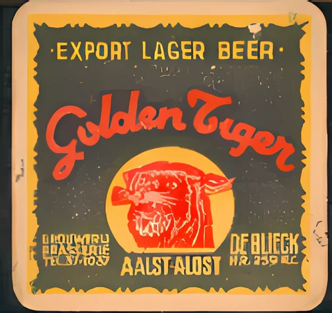 Sous-bock Golden Tiger